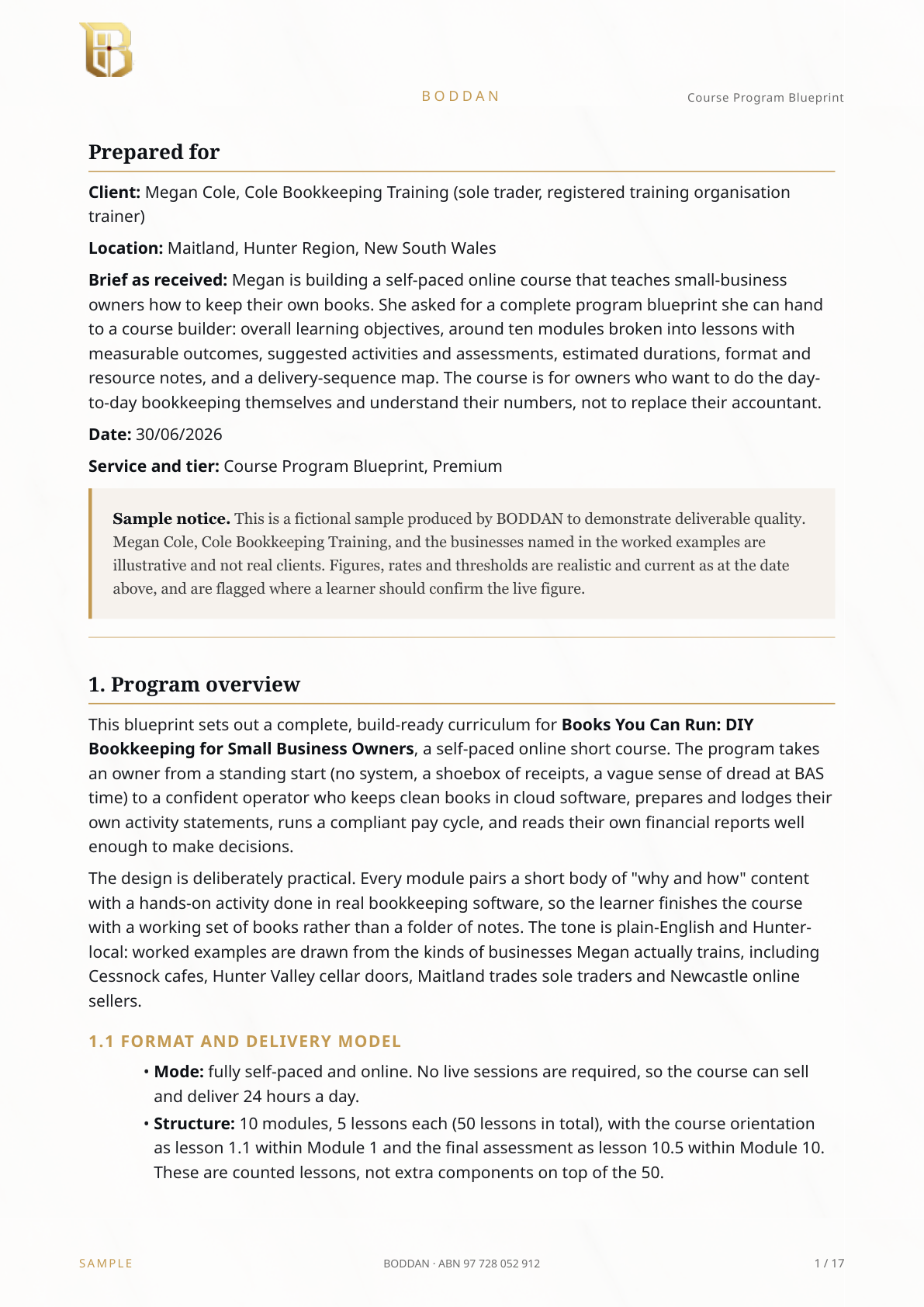 Education and explainers sample